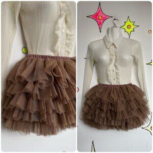 Y2K Fluffy Tulle Petticoat Tutu Skirt~ Ballet Fairy Costume ~XS/S